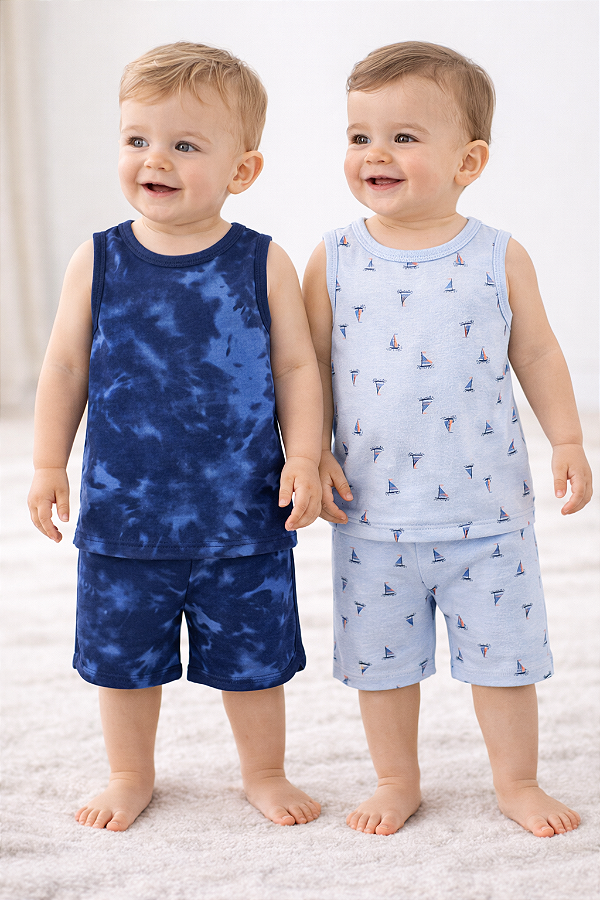 Kit Pijama 4 Peças Carter's - Azul