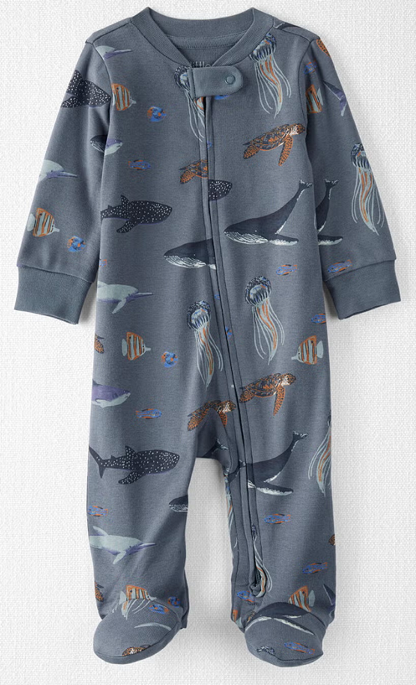 Pijama/Macacão Carter's de algodão - Fundo do mar