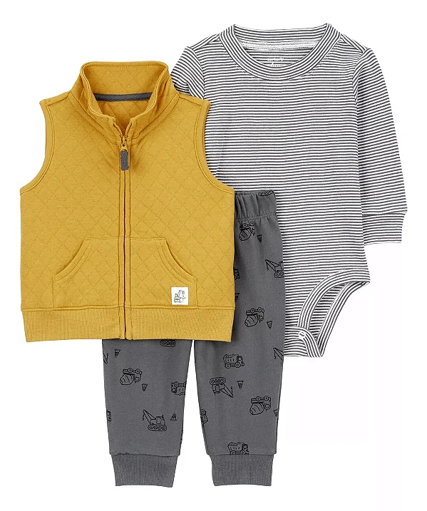 Conjunto Carter's - Colete, body e calça - Construção