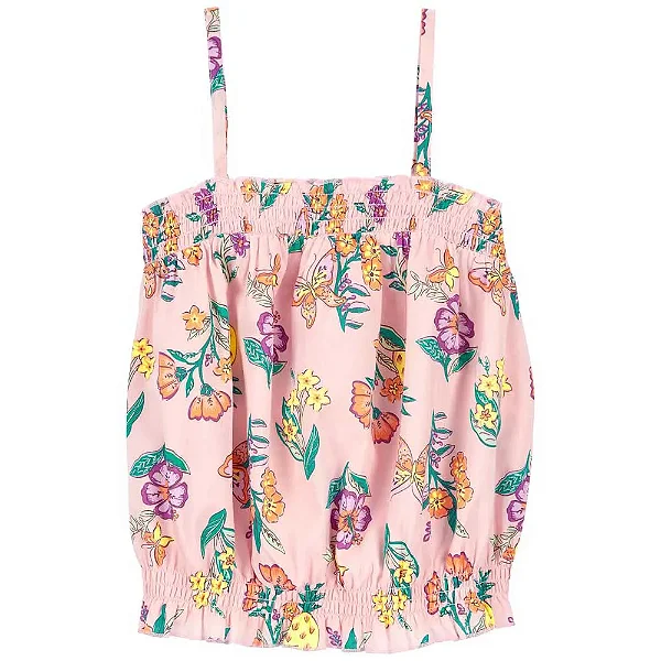 Blusinha Carter's de alcinhas, em algodão - Floral