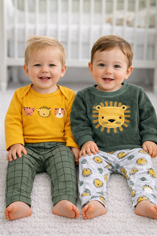 Conjunto Pekkle de inverno - 4 peças / Leão