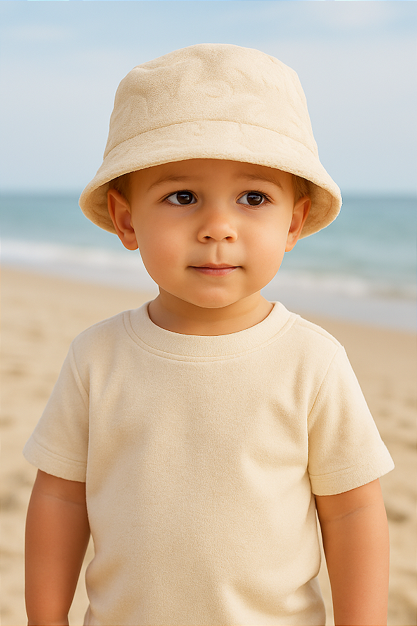 Chapéu com proteção solar Carter's - Dinossauro/ Creme