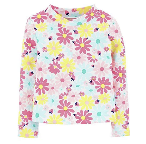 Camiseta de banho Carter's, com proteção solar UPF 50+ - Floral