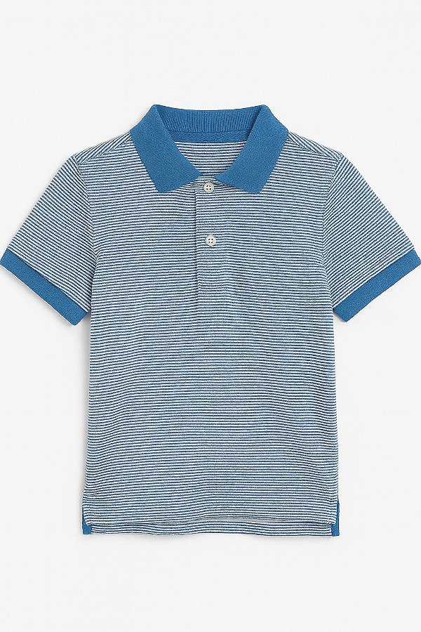 Camisa polo infantil com botões Carter's - Azul/ Listrado