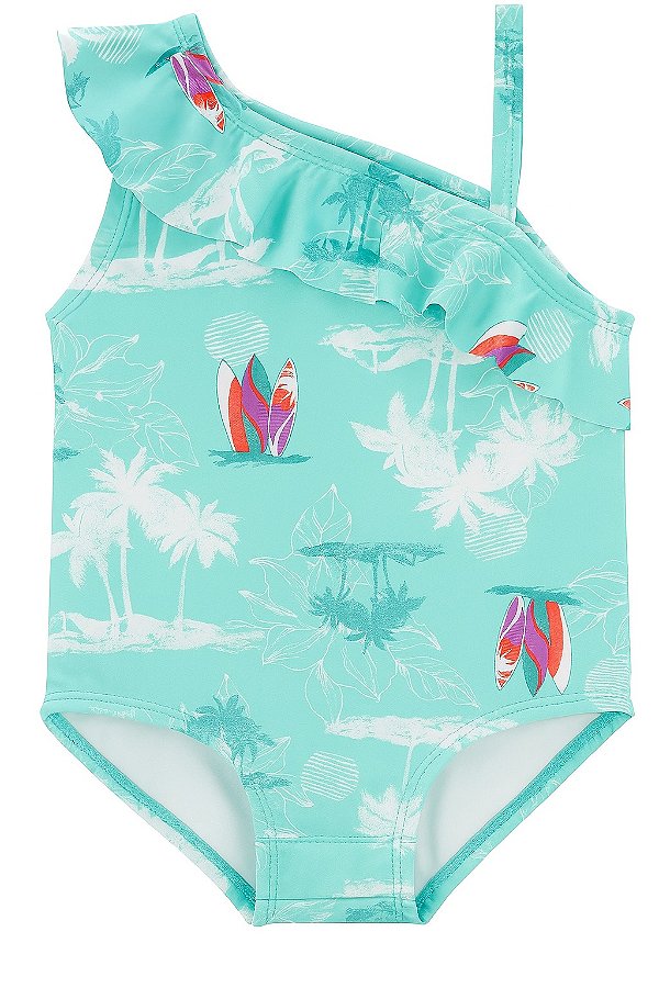 Maiô Bebê OshKosh Estampado com Babadinho e Alcinhas – Praia e Piscina