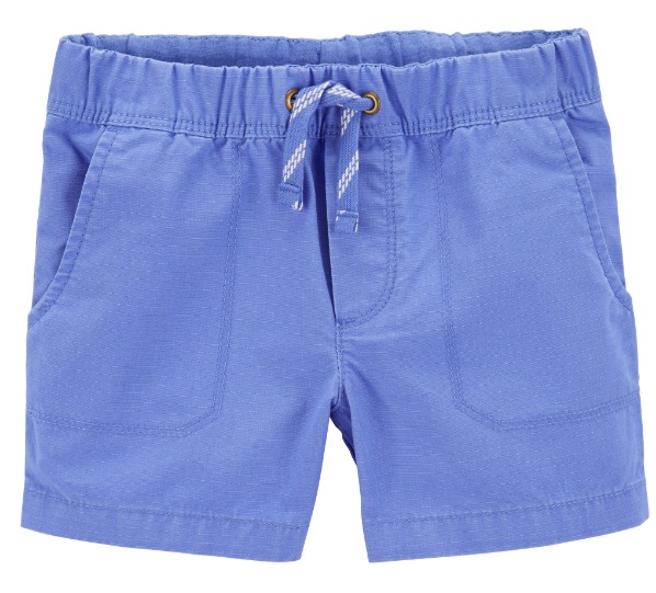Bermuda infantil texturizada cós elástico e cordão Azul | Carter's