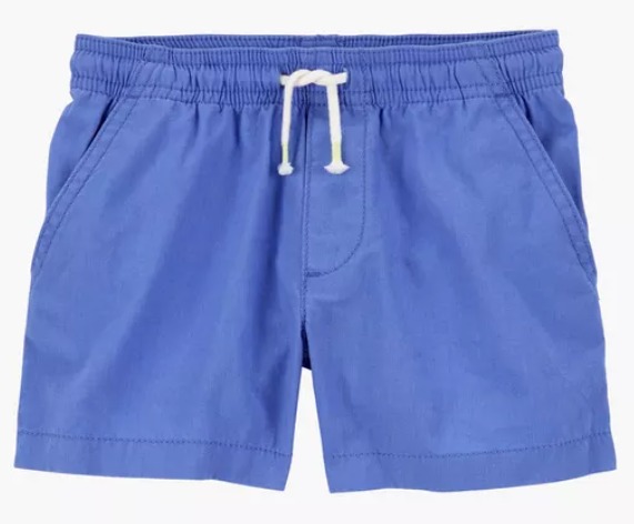 Bermuda infantil cós elástico e cordão Azul | Carter's