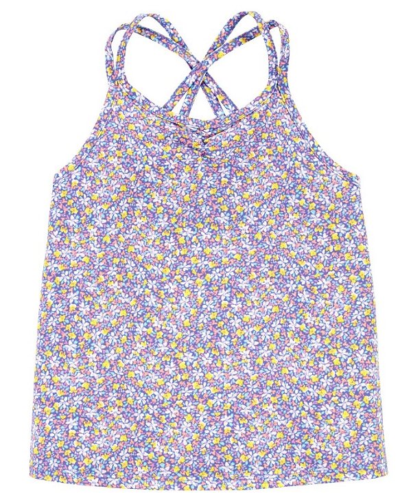 Blusa Regata Infantil Carter’s – Floral com Alças Cruzadas