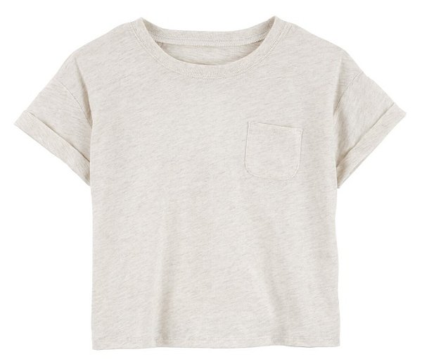 Blusa Infantil OshKosh – Creme Lisa em algodão