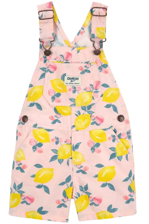 Jardineira Curta OshKosh Estampada Limão