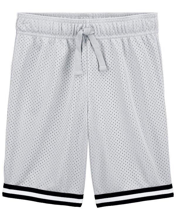 Short Infantil Esportivo Carter’s – Cinza com Detalhe Listrado