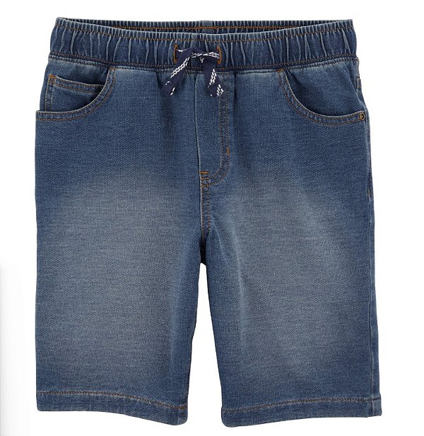 Bermuda Jeans Infantil Carter’s com Cós Elástico e Cordão