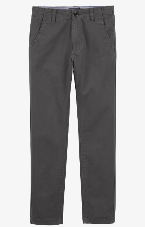 Calça Chino Infantil OshKosh – Cinza Clássica