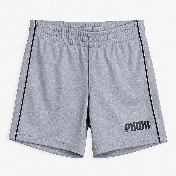 Bermuda Infantil Puma Cinza com Logo Estampado – Original