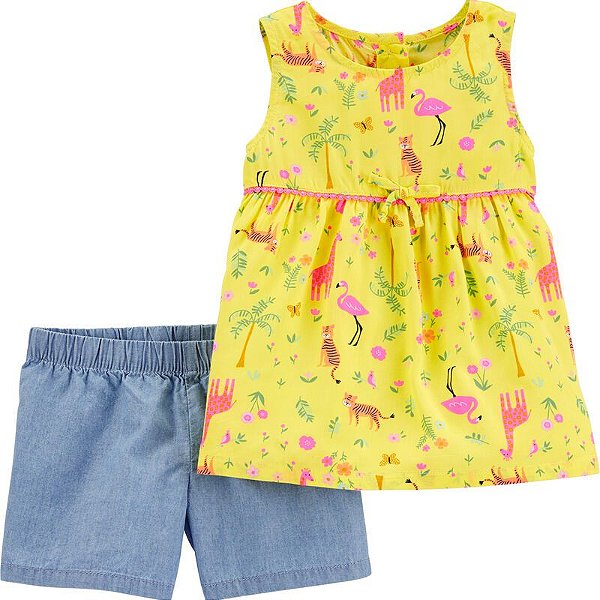 Conjunto Carter's - blusa e short - Selva