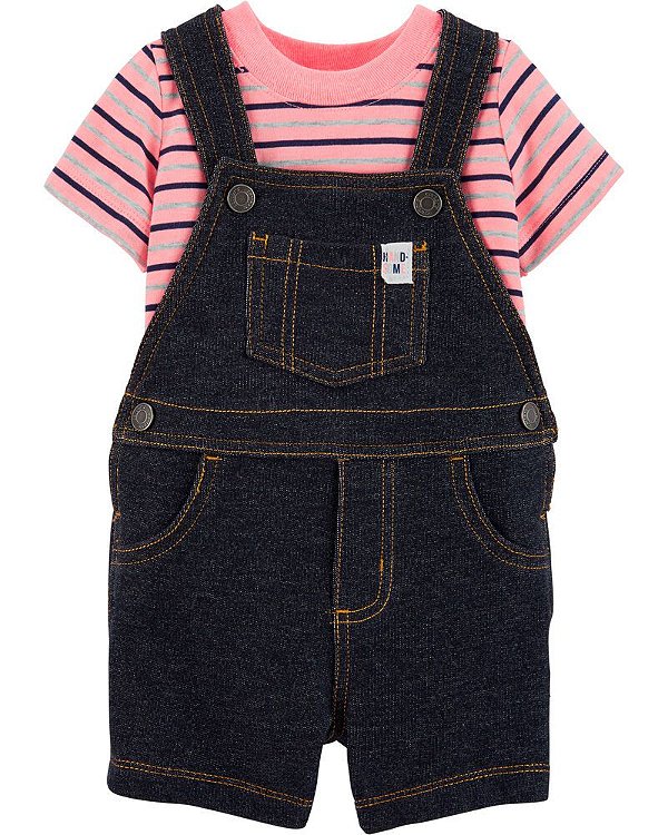 Conjunto Carter's - Jardineira e camiseta - Handsome