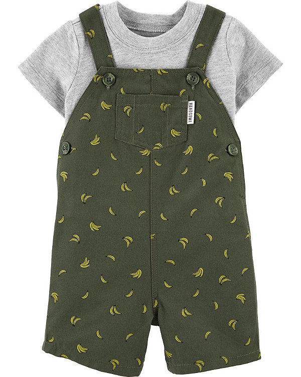 Conjunto Carter's - Jardineira e camiseta - Banana