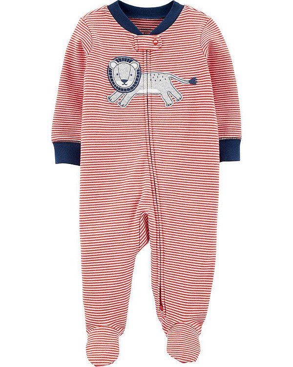 Pijama/Macacão Carter's, de algodão - Leão