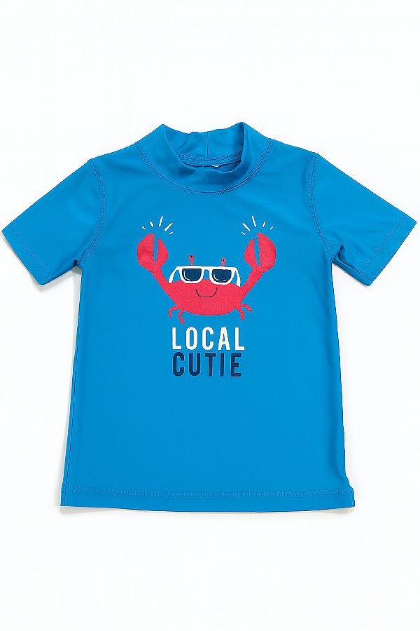 Camiseta de banho Carter's, com proteção solar UPF 50+ - Crab