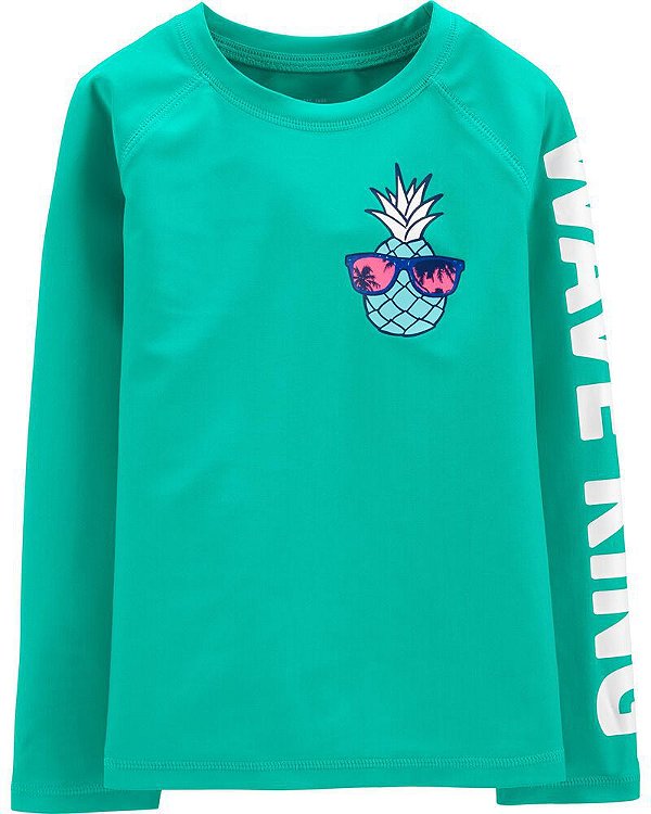 Camiseta de banho OshKosh, com proteção solar UPF 50+ - Wave King