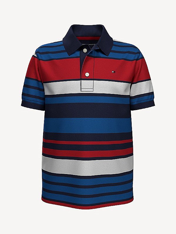 Polo clássica, TOMMY HILFIGER, manga curta - Listrada*