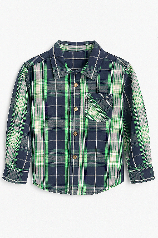 Camisa Lucky Brand, manga longa - Xadrez