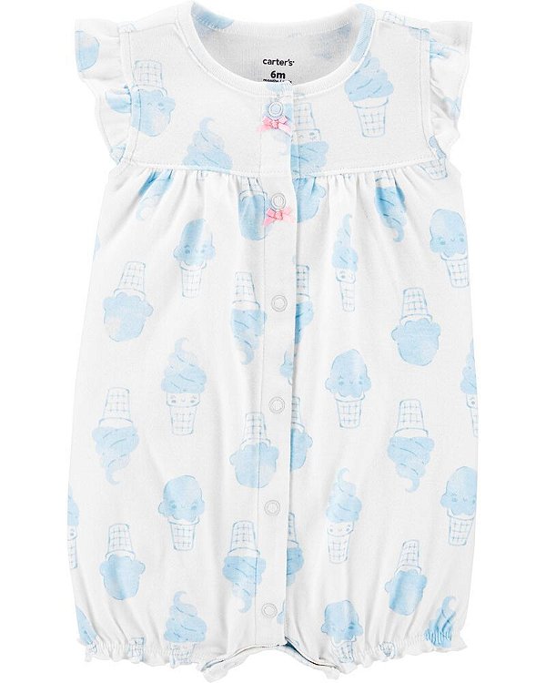 Romper Carter's 100% algodão - Ice Cream