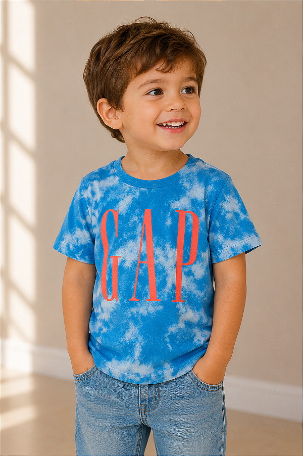 Camiseta GAP, manga curta, em algodão - Tie Dye