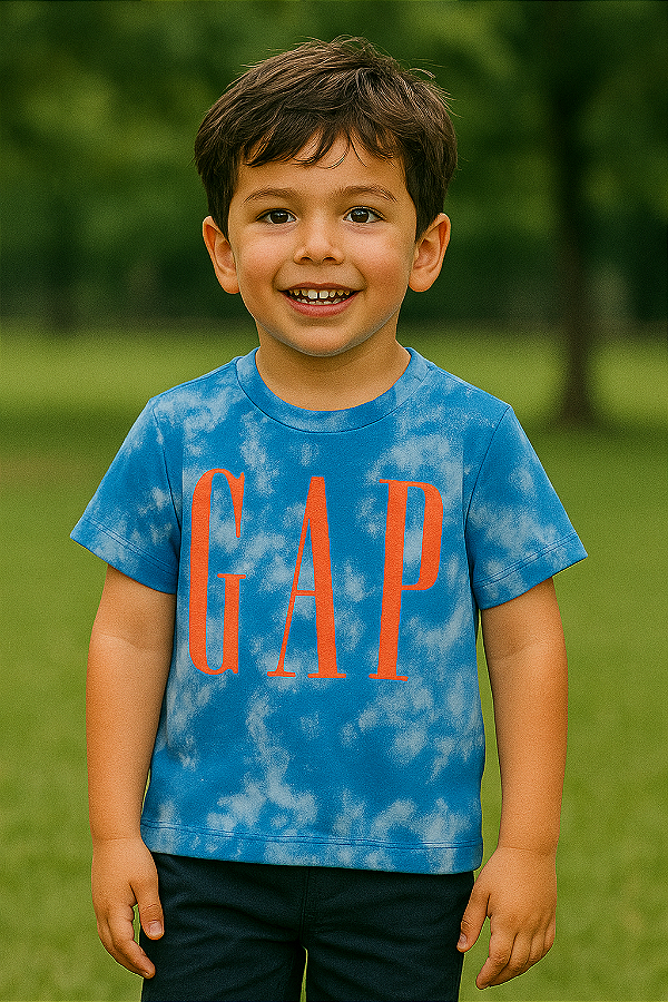 Camiseta GAP, manga curta, em algodão - Tie Dye