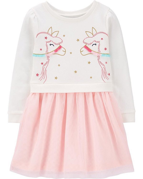 Vestido Carter's com tutu - Lhamas
