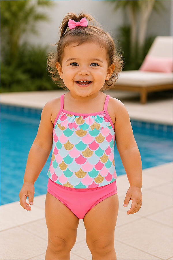 Roupa de banho Carter's, com proteção solar UPF 50+ - Sereia
