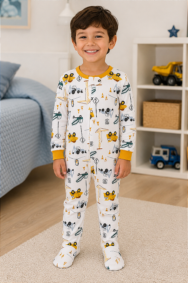 Pijama/Macacão de inverno Carter's (Plush/ Fleece) - Obra