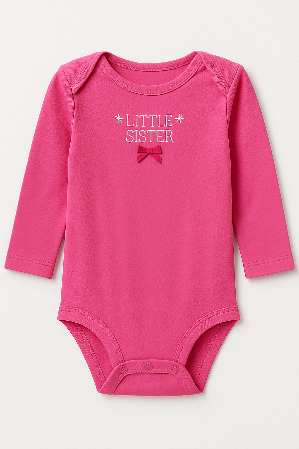 Body Gymboree, manga longa, em algodão - Little Sister