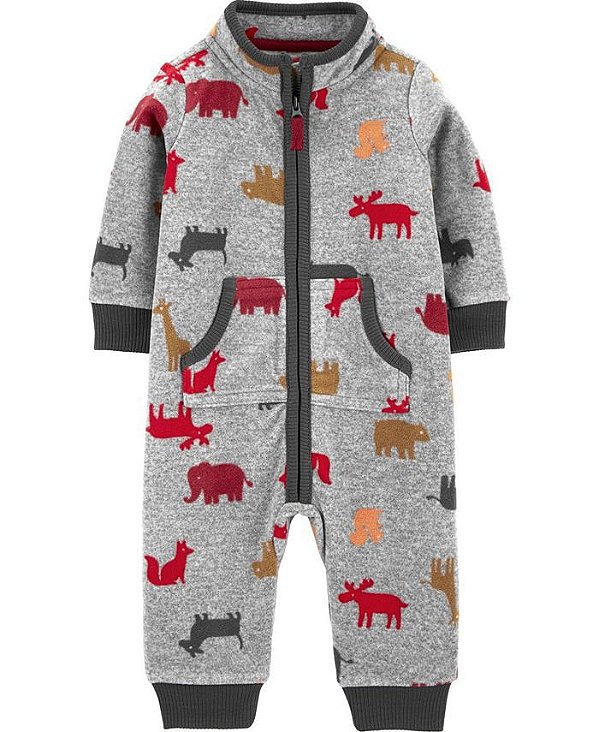 Macacão de inverno Carter's (Plush/ Fleece) - Animais