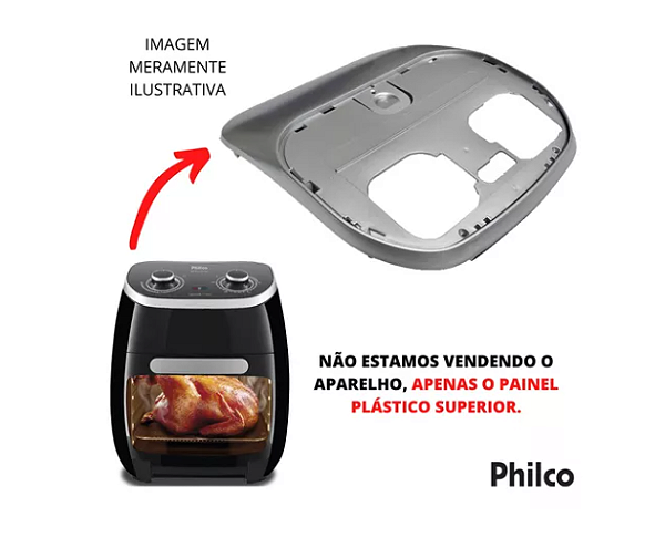 Painel Plástico P/ Air Fryer Philco Oven Pfr2000p Original