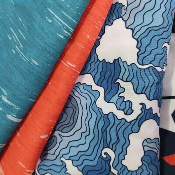 Retalhos de Tactel Estampado - 1 Kg