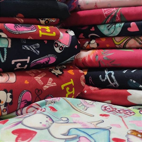 Retalho Malha Trabalha Estampada - 1 kg