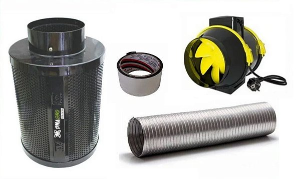 Kit Filtro carvão ativado recarregável Dna420 -  Elimina Odores SMALL Turbo 220v