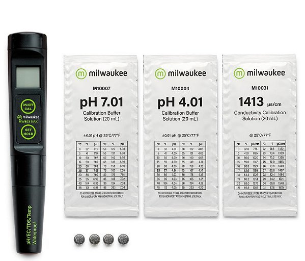 Medidor PH/EC/TDS/Temp - MW803 MAX À Prova d'água 4-em-1