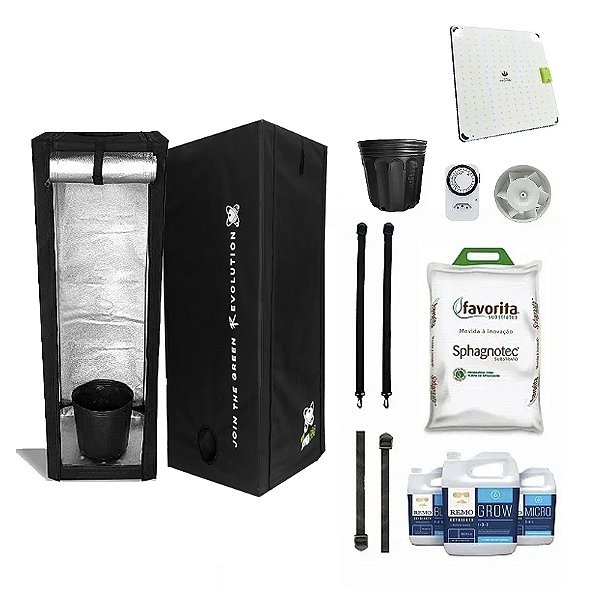 KIT ESTUFA - BARRACA DNA420 ECO LED EASY TO GROW 40x40x100 35W Quantum Board Pro Mid Golden