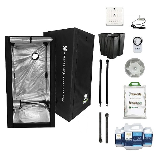 KIT ESTUFA - BARRACA DNA420 ECO LED EASY TO GROW 60x60x120 35W Quantum Board Pro-Master