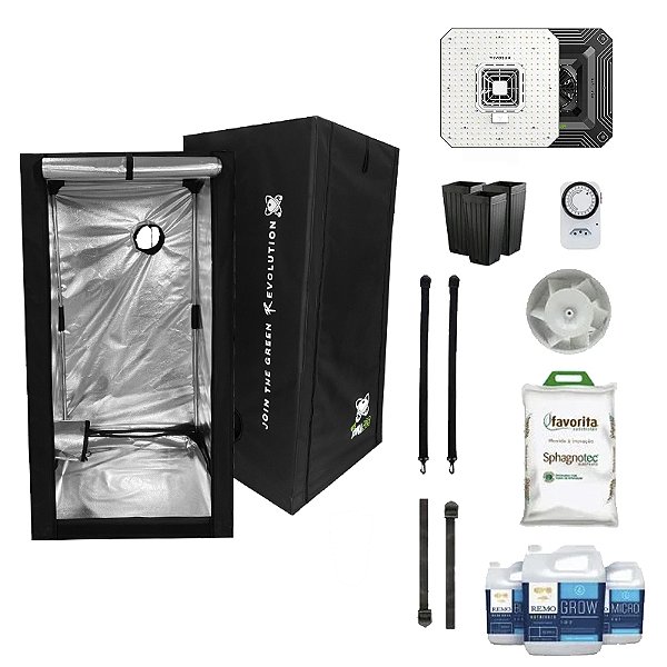KIT ESTUFA - BARRACA DNA420 ECO LED EASY TO GROW 60x60x120 100W Aerolight A100SE
