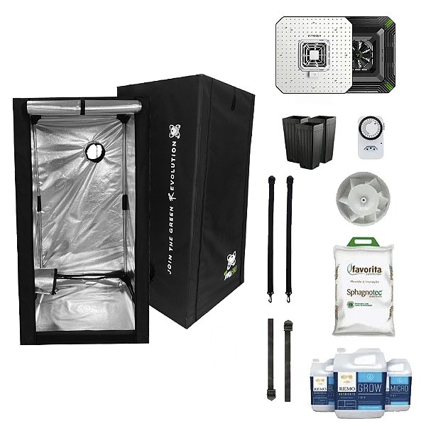 KIT ESTUFA - BARRACA DNA420 ECO LED EASY TO GROW 60x60x120 200W Aerolight A200