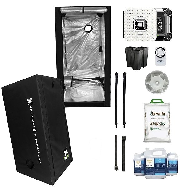KIT ESTUFA - BARRACA DNA420 ECO LED EASY TO GROW 80X80X180 100W Aerolight A100SE