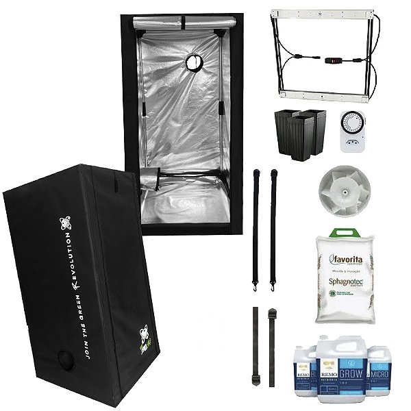 KIT ESTUFA - BARRACA DNA420 ECO LED EASY TO GROW 80x80x140 120W Quantum Board Pro-Master