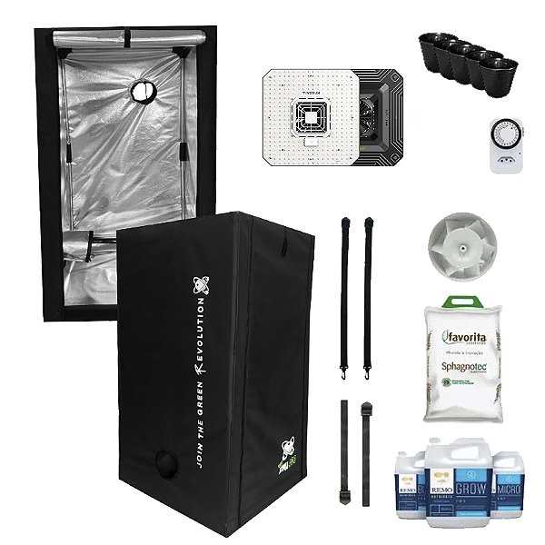KIT ESTUFA - BARRACA DNA420 ECO LED EASY TO GROW 100x100x160 150W Aerolight A150SE