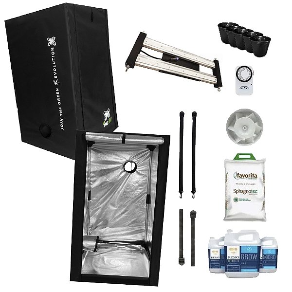 KIT ESTUFA - BARRACA DNA420 ECO COM LED EASY TO GROW 120x120x180 120w Quantum Board LM301H EVO - Bivolt