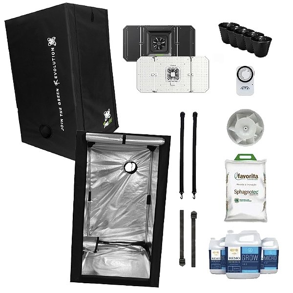 KIT ESTUFA - BARRACA DNA420 ECO LED EASY TO GROW 140x140x200 200W Aerolight AW200SE