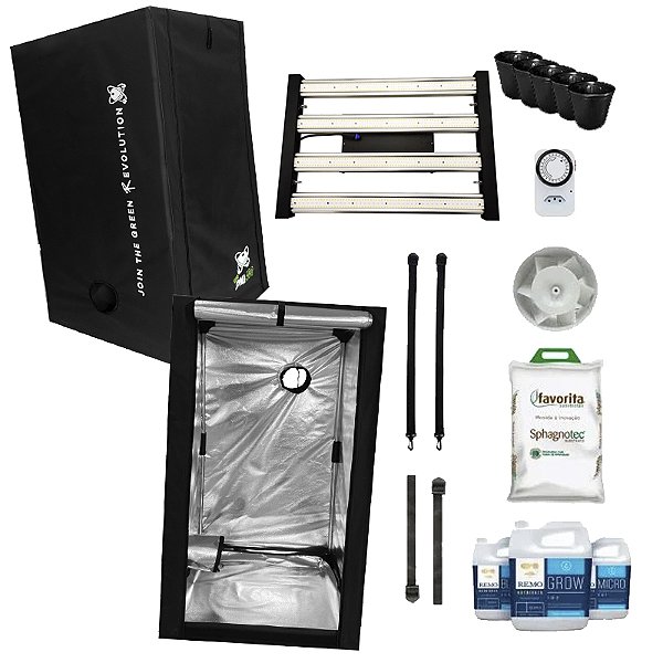 KIT ESTUFA - BARRACA DNA420 ECO LED EASY TO GROW 140x140x200 240w Quantum Board LM301H EVO - Bivolt