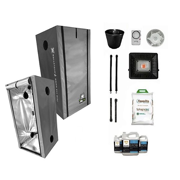 KIT ESTUFA - BARRACA DNA420 PRO LED EASY TO GROW 40x40x120 - 50w COB Bivolt